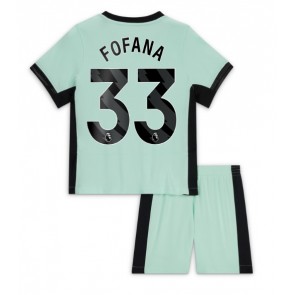Chelsea Wesley Fofana #33 Replika Babytøj Tredje sæt Børn 2023-24 Kortærmet (+ Korte bukser)